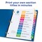 Avery Jan-Dec Dividers for 3 Ring Binders, 12 Tabs per Set, Customizable Table of Contents, Multicolor Tabs (11127)